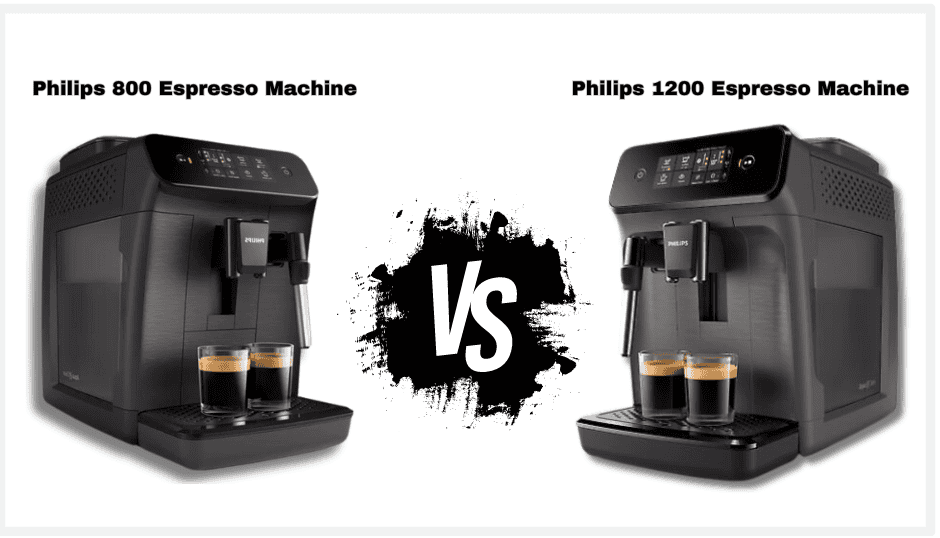 Comparison of Philips 800 and 1200 espresso machines