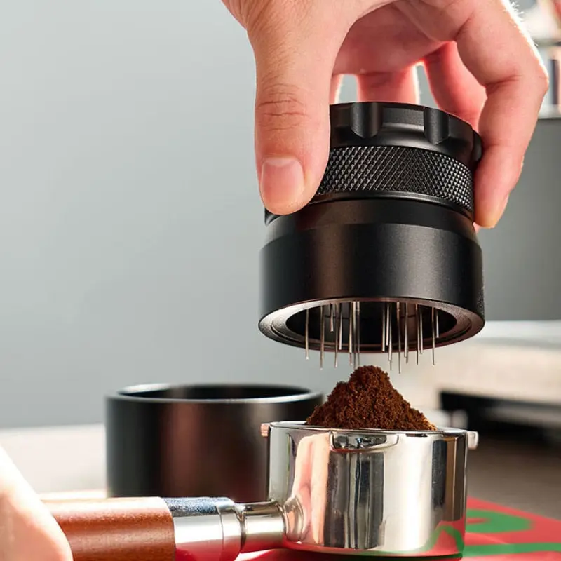 Procedures to prevent channeling in espresso: Using a Coffee Distributor