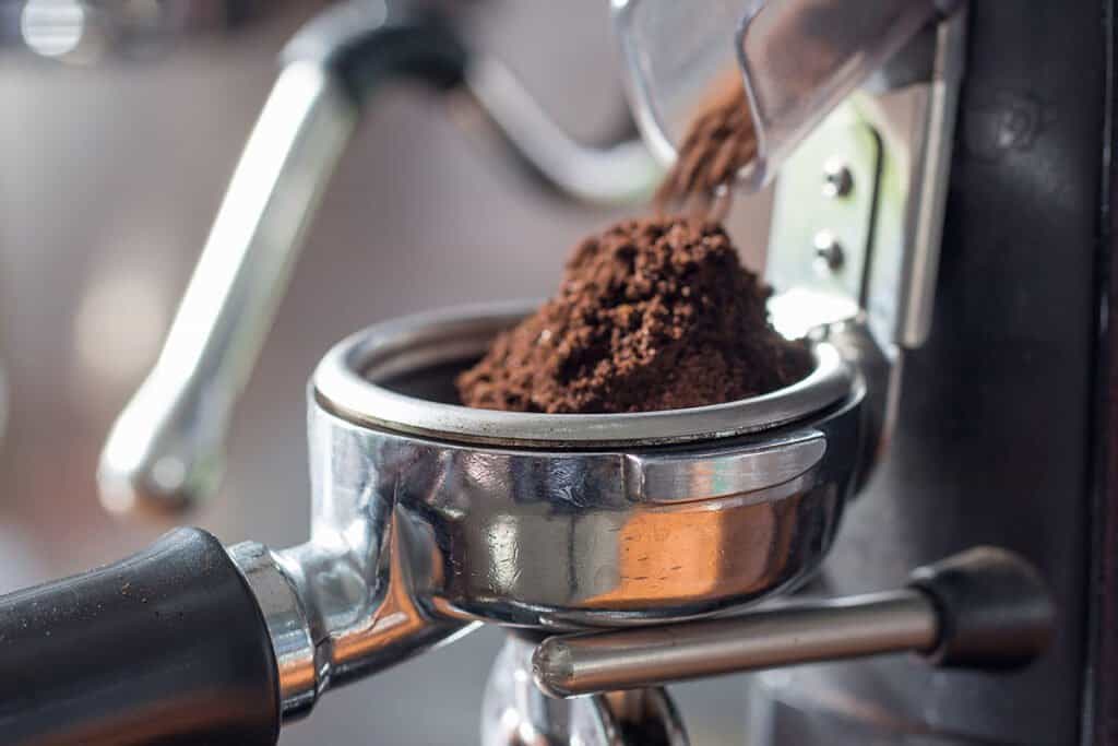 Procedures for creating espresso in a French press: Grinding the Coffee
