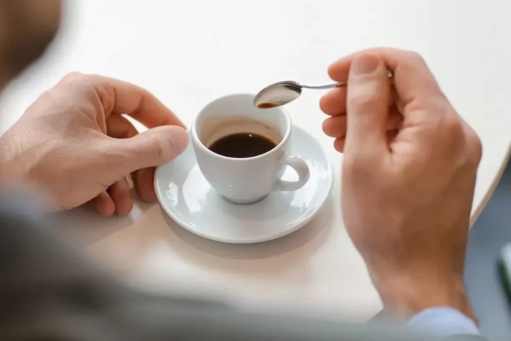 Enjoying and savoring an espresso shot