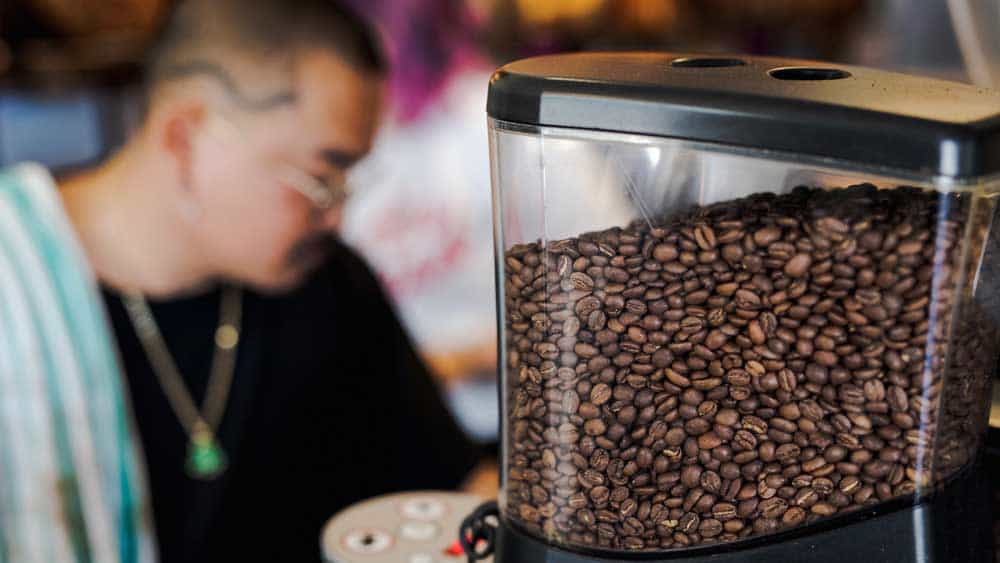 Single-Origin beans for Espresso in a grinder