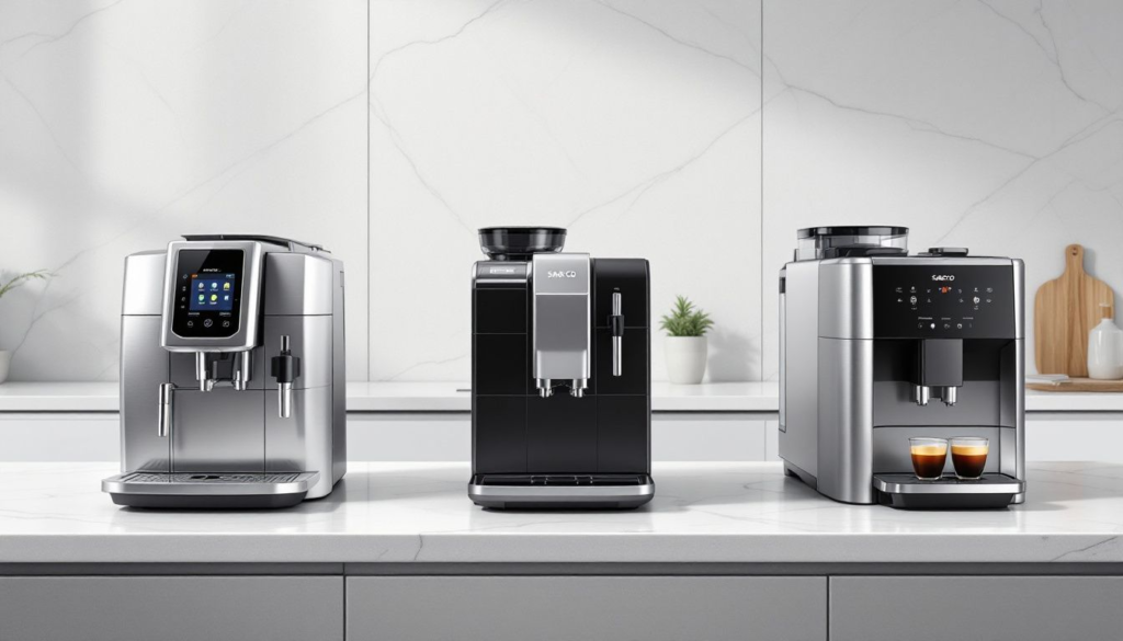 Comparison of different Saeco espresso machine models.