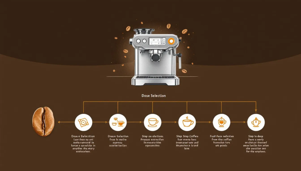 Espresso extraction process using Breville Barista machines.