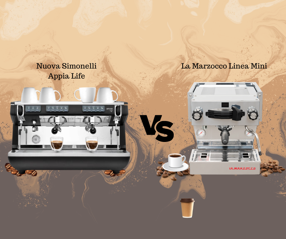 Comparison of Nuova Simonelli Appia Life and La Marzocco Linea Mini Espresso Machines