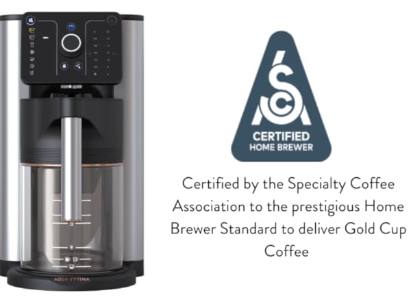 Aqua Optima Aurora 10 Cup Drip Coffee Maker SCA Gold Cup Certification