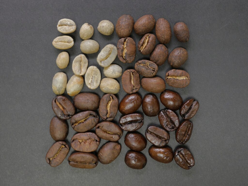 coffee beans and roast level