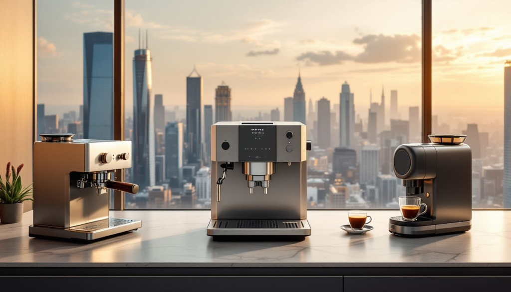 A selection of top espresso machines ideal for making cappuccino.