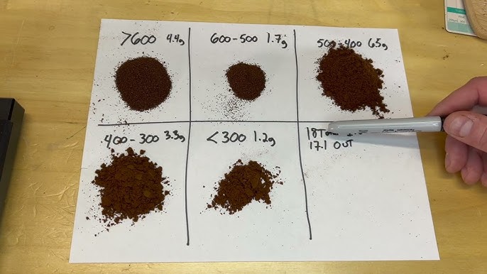 Barista logging grind settings in a notebook