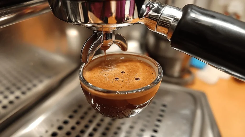 Thick crema shot from a balanced Colombian medium roast