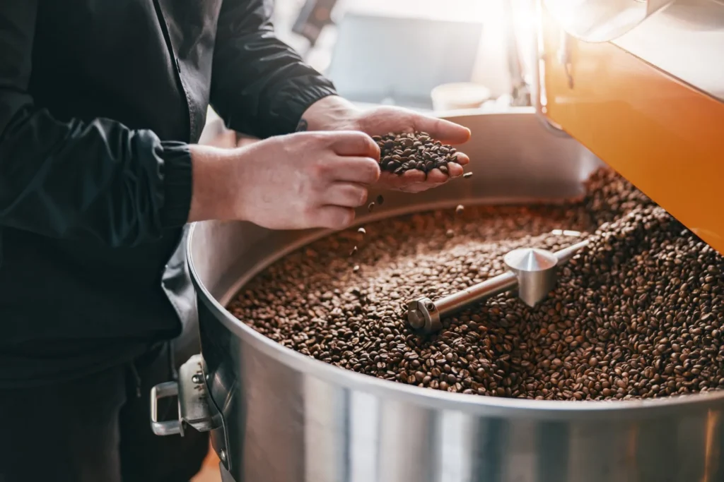 Roaster managing drum temp for a Brazilian espresso roast