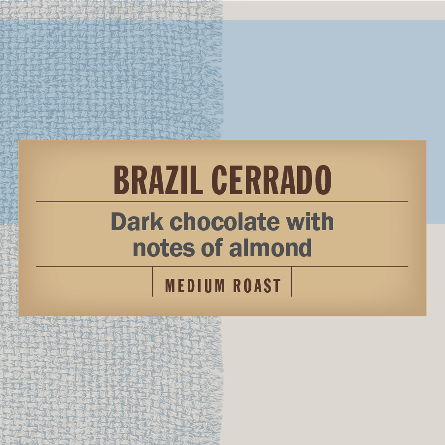 Espresso shot labeled “Cerrado: cocoa & almond notes”