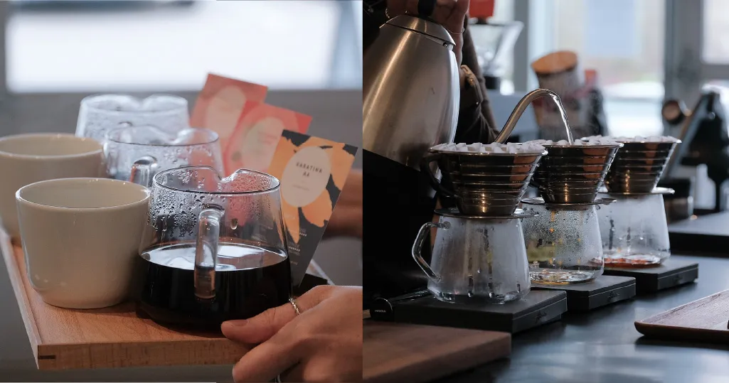 Tasting flight with 3 single-origin Brazilian espressos