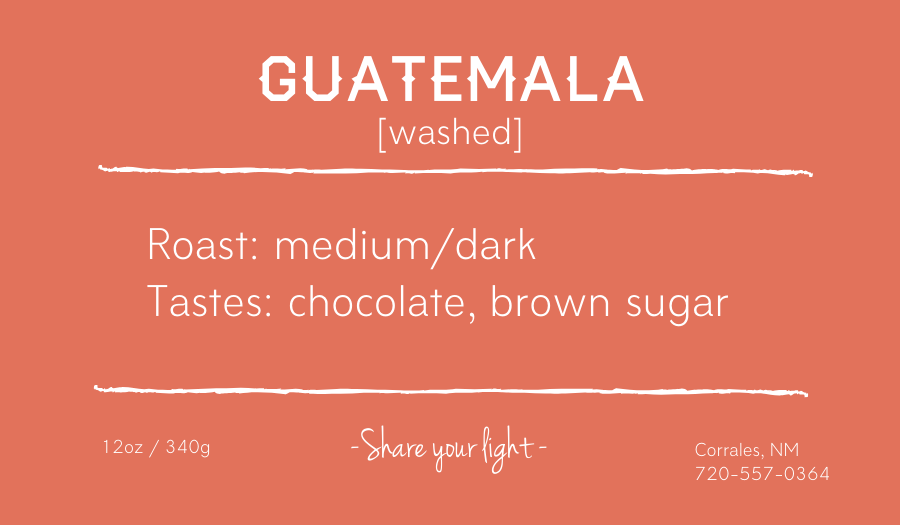 Guatemala Medium – cocoa, orange, brown sugar