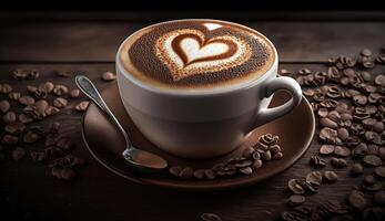 Latte art using dark roast espresso