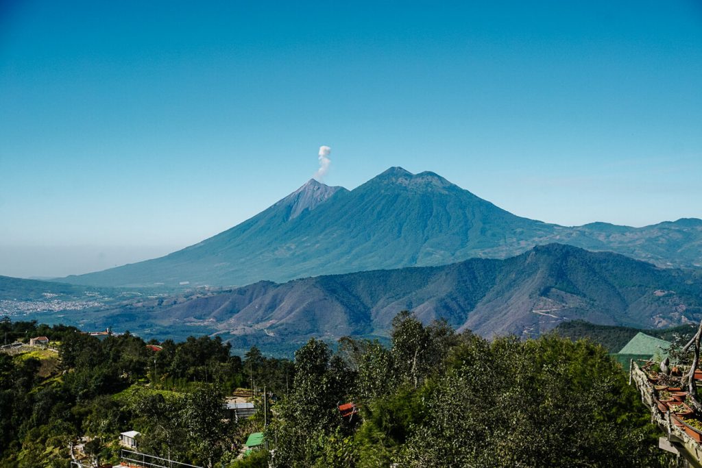 Antigua farm at base of Agua volcano