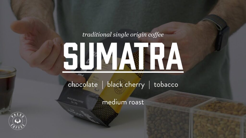 Café menu featuring single-origin Sumatra for espresso