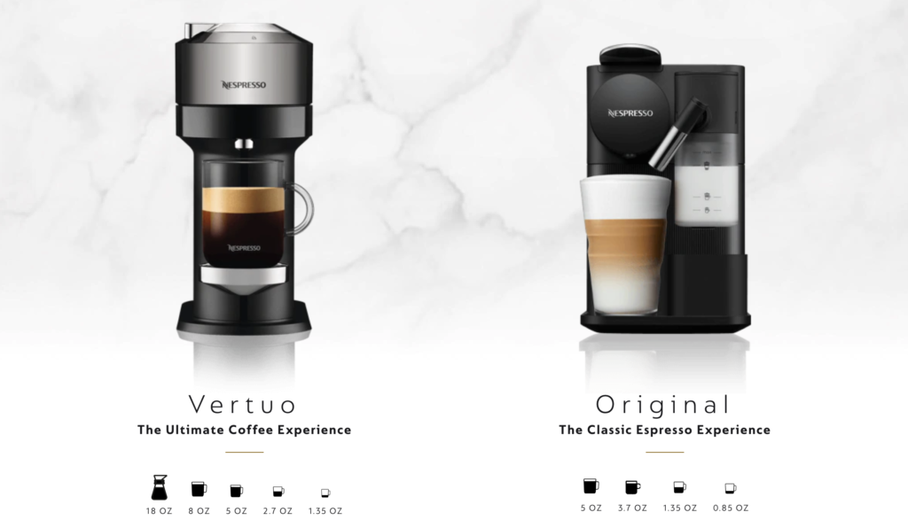 Nespresso Original vs Vertuo